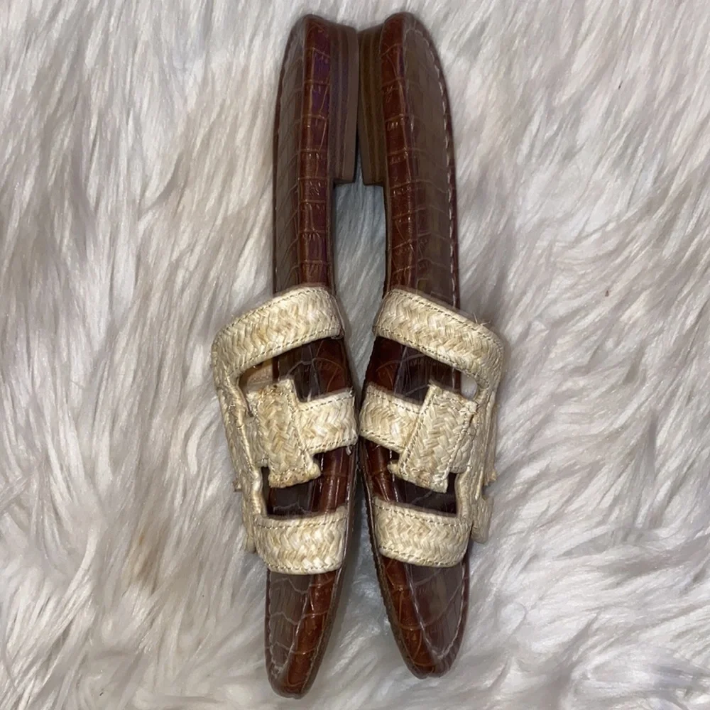 Sam Edelman beckie' Cutout Raffia Slide Sandals_5